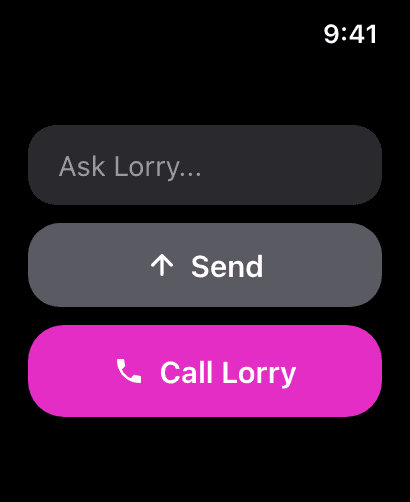 Lorry on Apple Watch